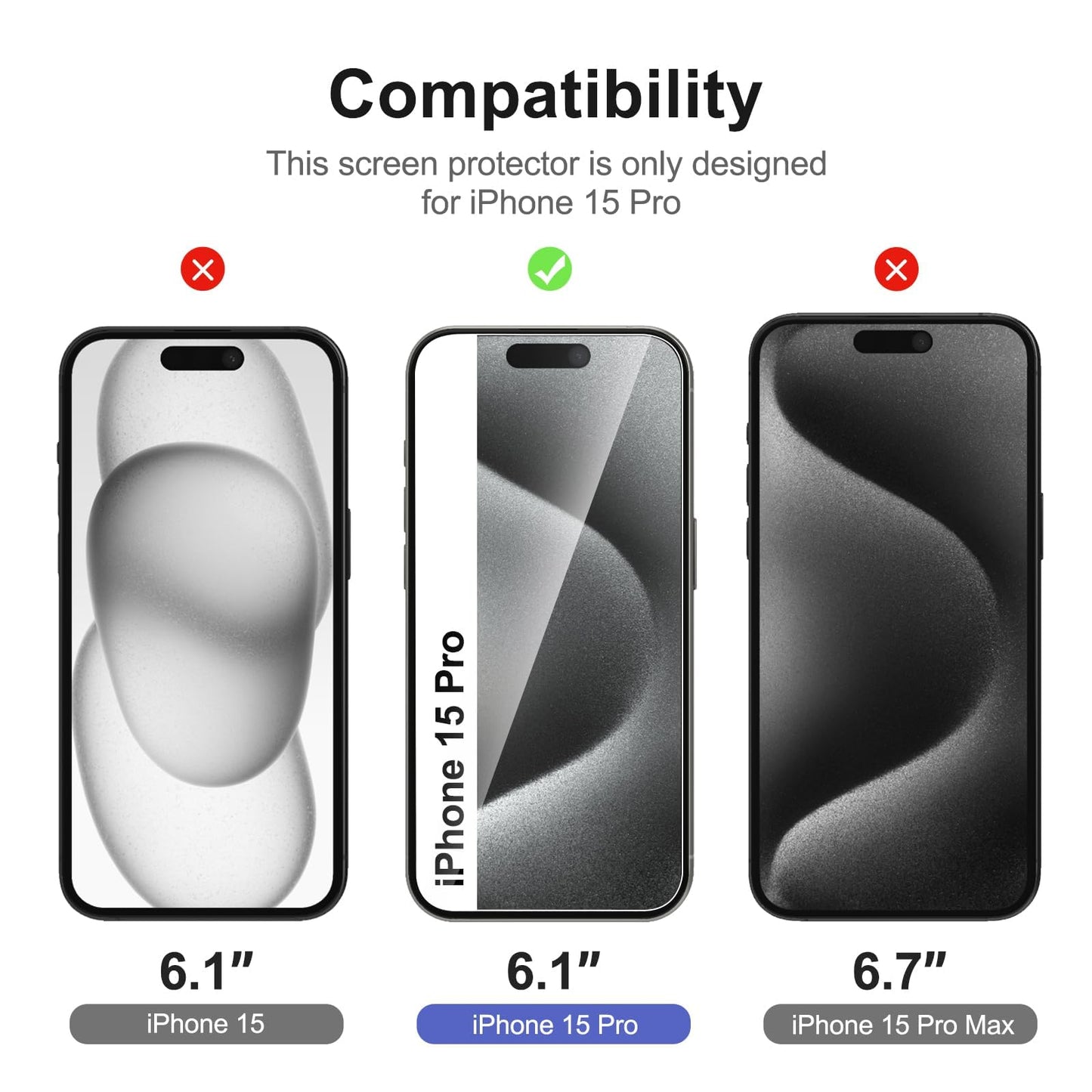 NEW'C for iPhone 17, iPhone 17 Pro, iPhone 16 Pro Screen Protector