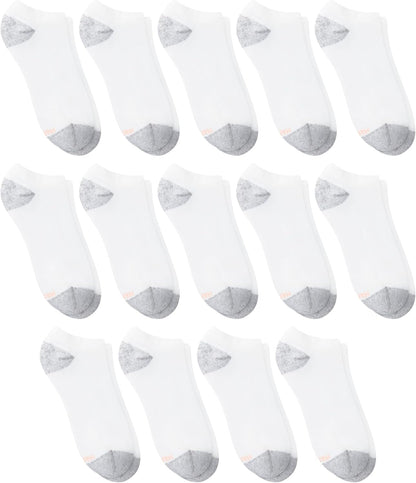 Hanes Women's Crew, Ankle, and No-Show Moisture-Wicking Cushioned Athletic Socks (14 Pack)
