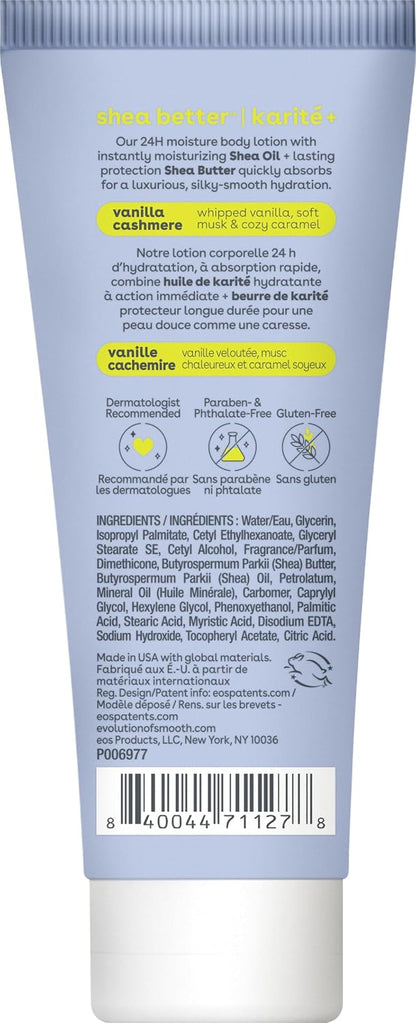eos 24H Moisture Travel Body Lotion- Vanilla Cashmere, 2.5 fl oz