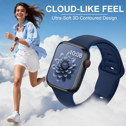 10 Pack Silicone Sport Bands Compatible with Apple Watch Band Women Men