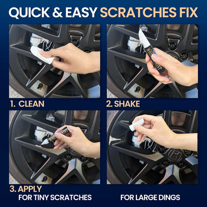 cocomfix Gloss Black Rim Touch Up Paint, Wheel Scratch Repair Pen, 1 fl oz