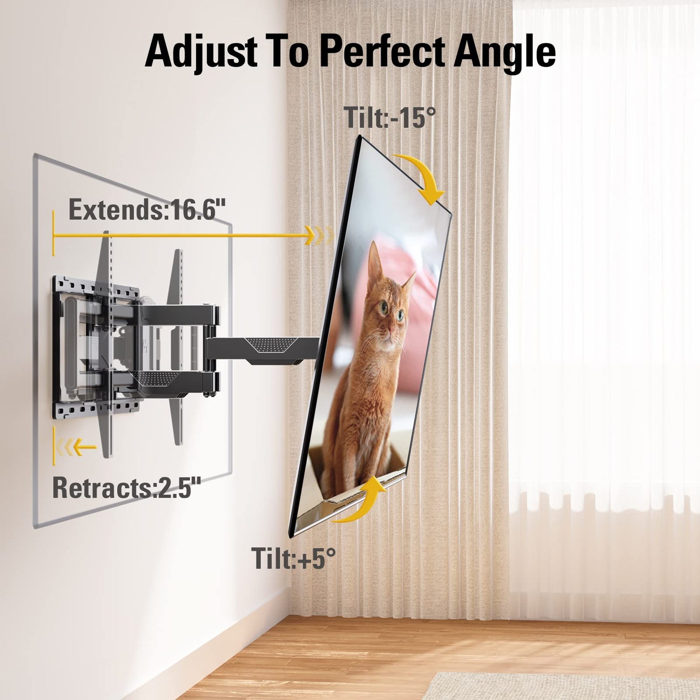 Mounting Dream Full Motion TV Wall Mount for 32-70 Inch TVs up to 99lbs
