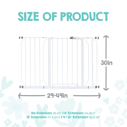Regalo Safety 29"-38.5" Easy Step Baby Gate, Bottom of Stairs & Doorways