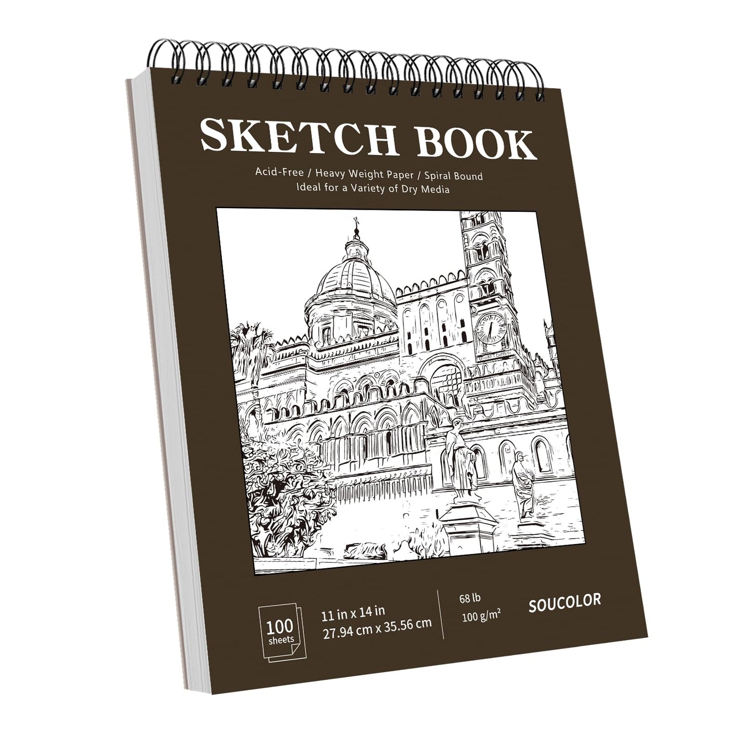 Soucolor Sketch Book 9" x 12", 100 Sheets Kids Art Sketchbook Drawing Pad