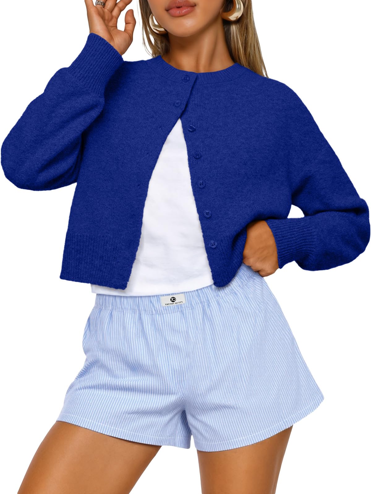 Trendy Queen Cropped Cardigan Sweaters for Women Fall Fashion Clothes 2026