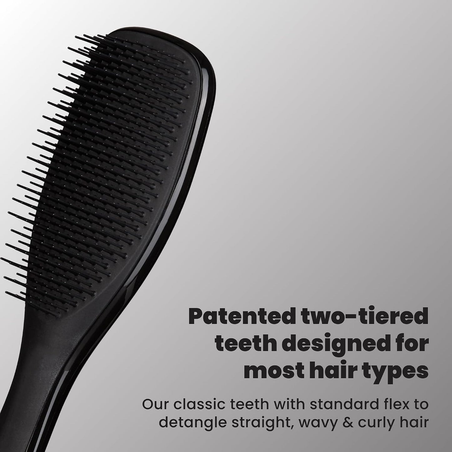 Tangle Teezer Ultimate Detangler Brush, Straight to Wavy, Liquorice Black