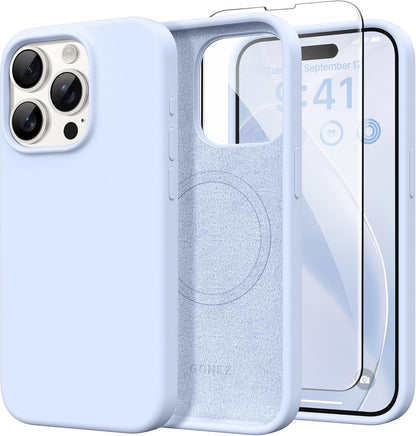 GONEZ Magnetic for iPhone 17 Pro Max Case, Silicone Cover Stone