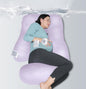 MOON PARK Pregnancy Pillows for Sleeping - U Shaped Full Body Maternity Pillow with Removable Cover - Support for Back, Legs, Belly, HIPS - 65 Inch - Aquamarine
