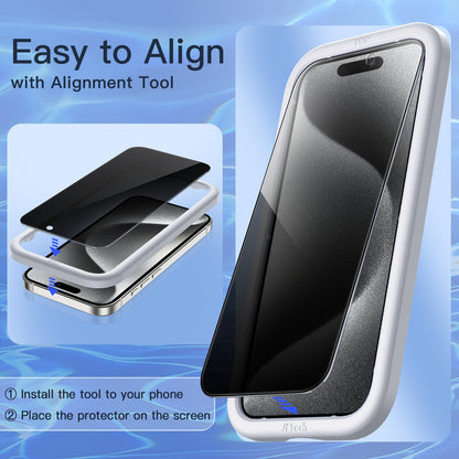 JETech Privacy Screen Protector for iPhone 17 Pro Max, 2-Pack