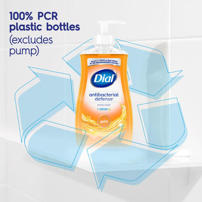Dial Antibacterial Defense Liquid Hand Soap + Aloe, White Tea Scent, 11 Fl Oz (Pack of 4), Dermatologist-Tested Hand Wash, Gentle Formula