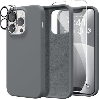 GONEZ Magnetic for iPhone 17 Pro Max Case, Silicone Cover Stone