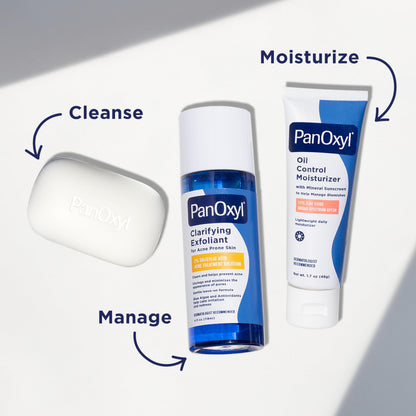 PanOxyl Acne Cleansing Bar, 2% Salicylic Acid, For Face & Body, 4 oz