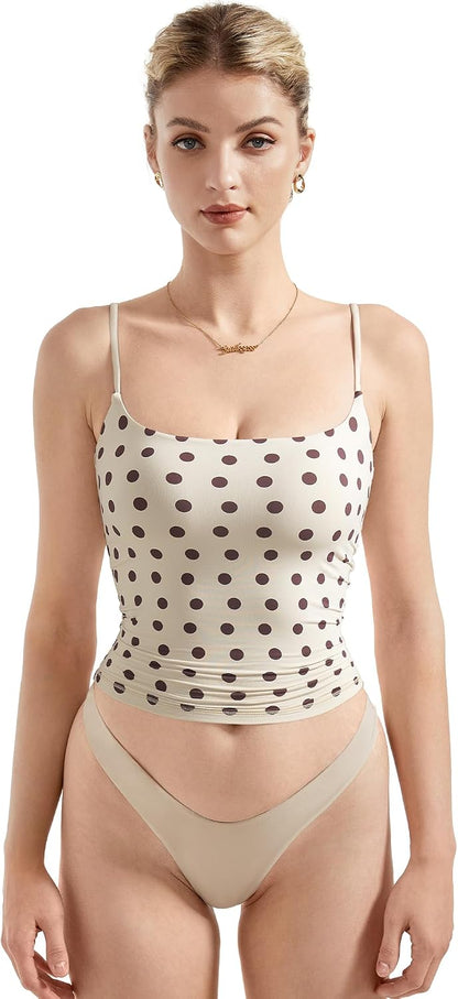 SUUKSESS Women Double Line Square Neck Tank Top Summer Y2K Going Out Basic Cami Shirt