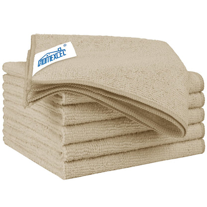 HOMEXCEL Microfiber Cleaning Cloth 12 Pack, 12.5 x 12.5 inch Microfiber Towels for Cars, Ultra Absorbent Washing Cloth, Lint Free Streak Free Cleaning Rags for Car, Kitchen, and Window (Grey)