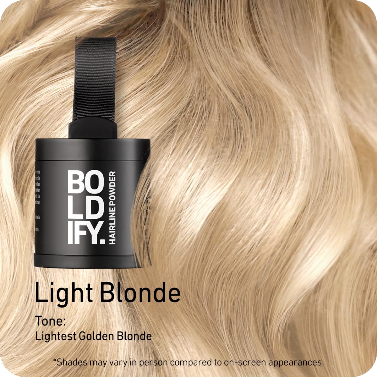 Boldify Hairline Powder, Root Touch Up Hair Color Light Blonde 4g