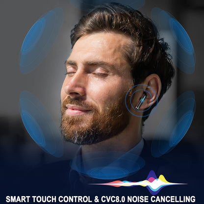 Wireless Earbuds, Bluetooth 5.4 Ear Buds, LED Power Display, 6D Bass Stereo