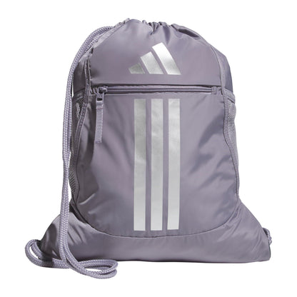 adidas Alliance Sackpack – Drawstring Backpack for Sports, Small Gym Bag, Preloved Teal Green/Black/3, OSFA