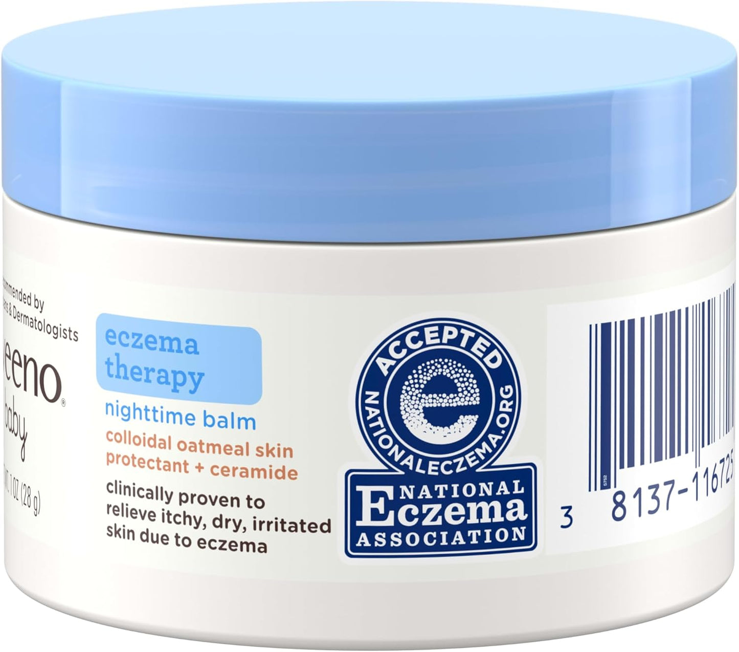 Aveeno Baby Eczema Therapy Nighttime Body Balm, Hypoallergenic, 11 oz