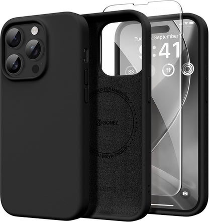 GONEZ Magnetic for iPhone 17 Pro Max Case, Silicone Cover Stone