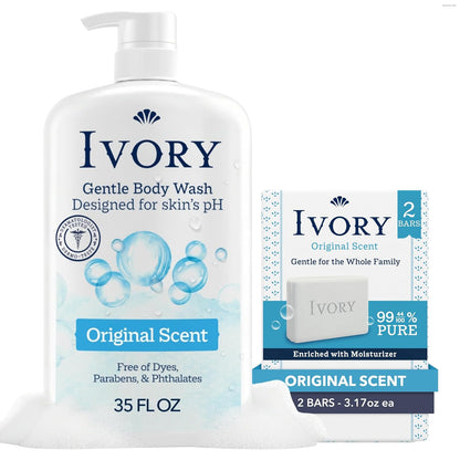 Ivory Body Wash Designed for the Whole Family, Jojoba Scent, 35 oz