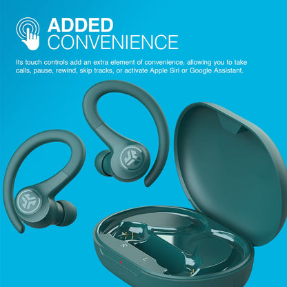 JLab, Go Sport+, True Wireless Workout Earbuds, Bluetooth Sport Earbuds, Clear Calling, Graphite