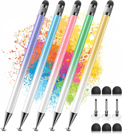 Bopomofo Stylus(5 Pcs),2-in-1 Stylus Pen for Touchscreen,Stylus Pen