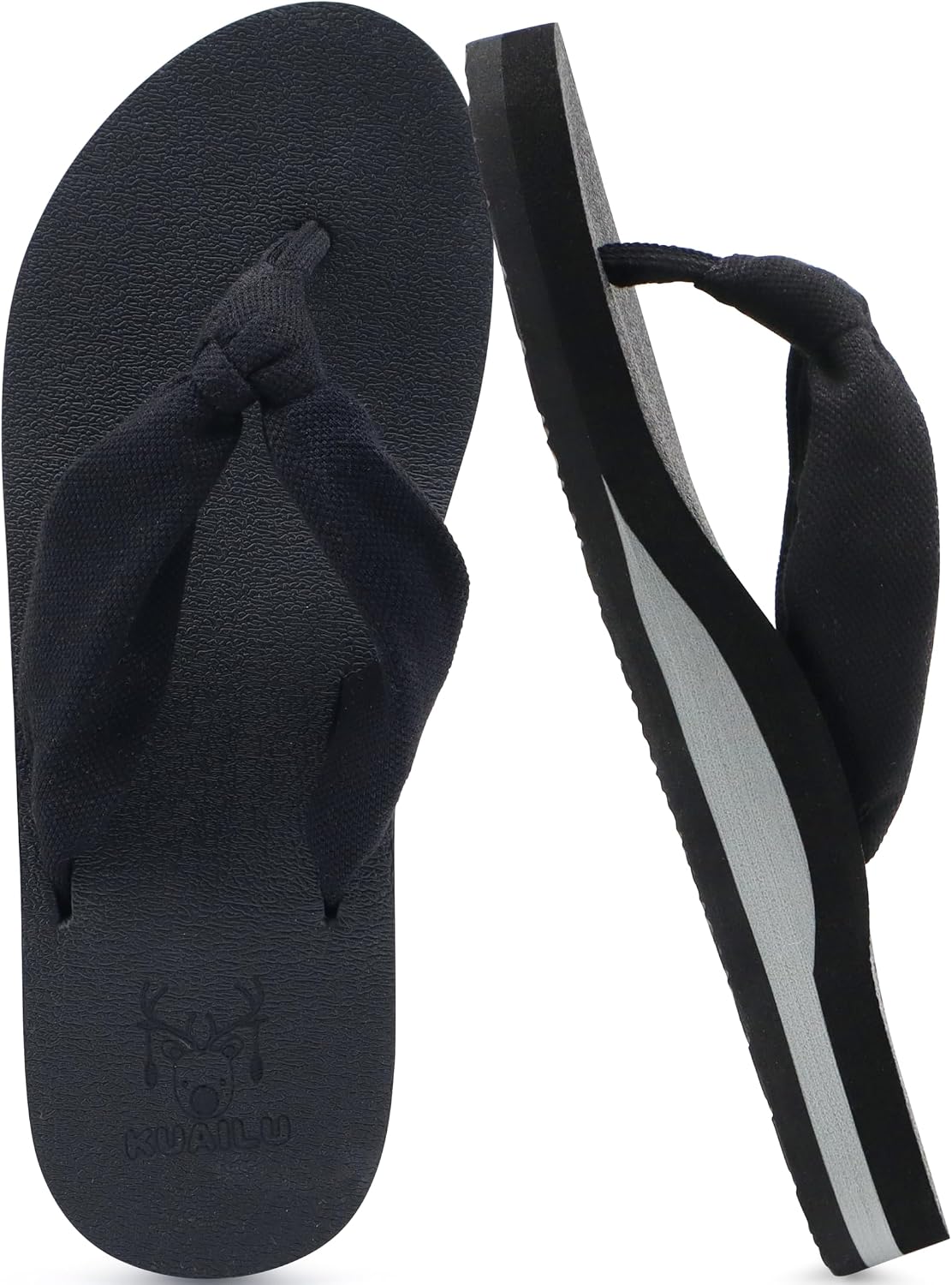 KuaiLu Flip Flops for Women with Arch Support Summer Beach Thong Sandals