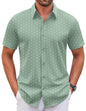 COOFANDY Men's Stretch Dress Shirts Short Sleeve Wrinkle Free Casual Button Down Shirts
