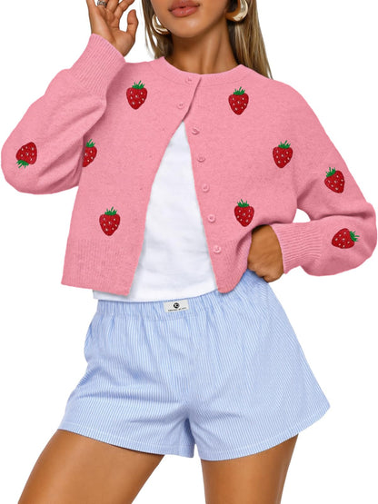 Trendy Queen Cropped Cardigan Sweaters for Women Fall Fashion Clothes 2026