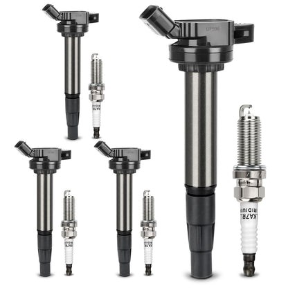 UF667 Ignition Coil & ILZFR6D11 Double Iridium Spark Plug for BMW 2.5-6.0L