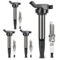 UF667 Ignition Coil & ILZFR6D11 Double Iridium Spark Plug for BMW 2.5-6.0L