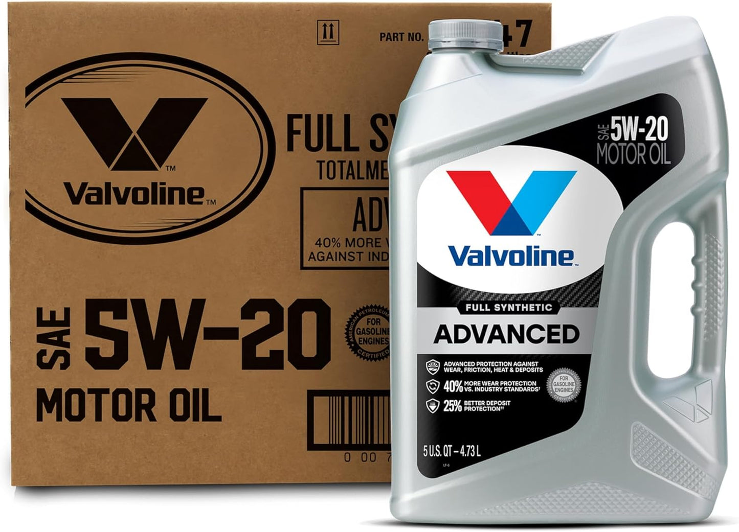Valvoline Advanced Full Synthetic SAE 0W-20 Motor Oil 5 QT
