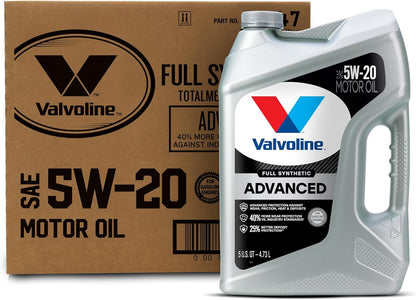 Valvoline Advanced Full Synthetic SAE 0W-20 Motor Oil 5 QT