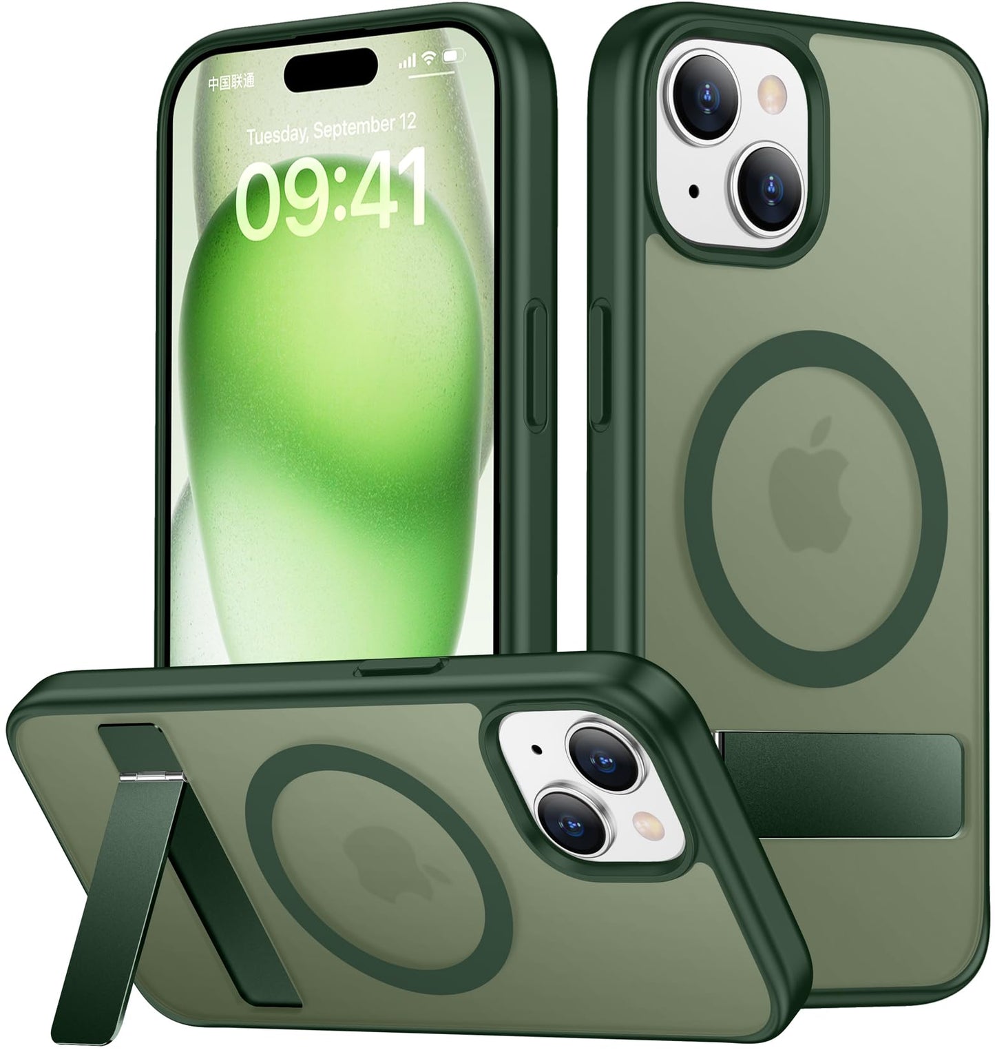SPIDERCASE Magnetic for iPhone 17 Pro Max Case,with Kickstand,Clear