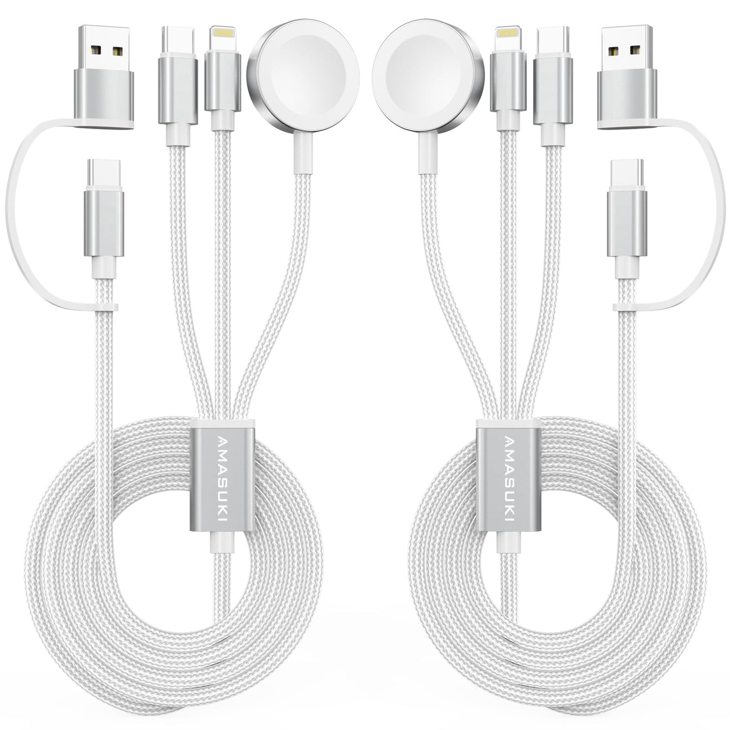 2026 Travel Essentials for Apple Watch Charger,Cruise Vacation Camping Essentials,iPhone Charger,Multi Charging Cable,3 in 2 Charging Docks for iWatch Series 11-2/Ultra,iPhone 17-12,Car