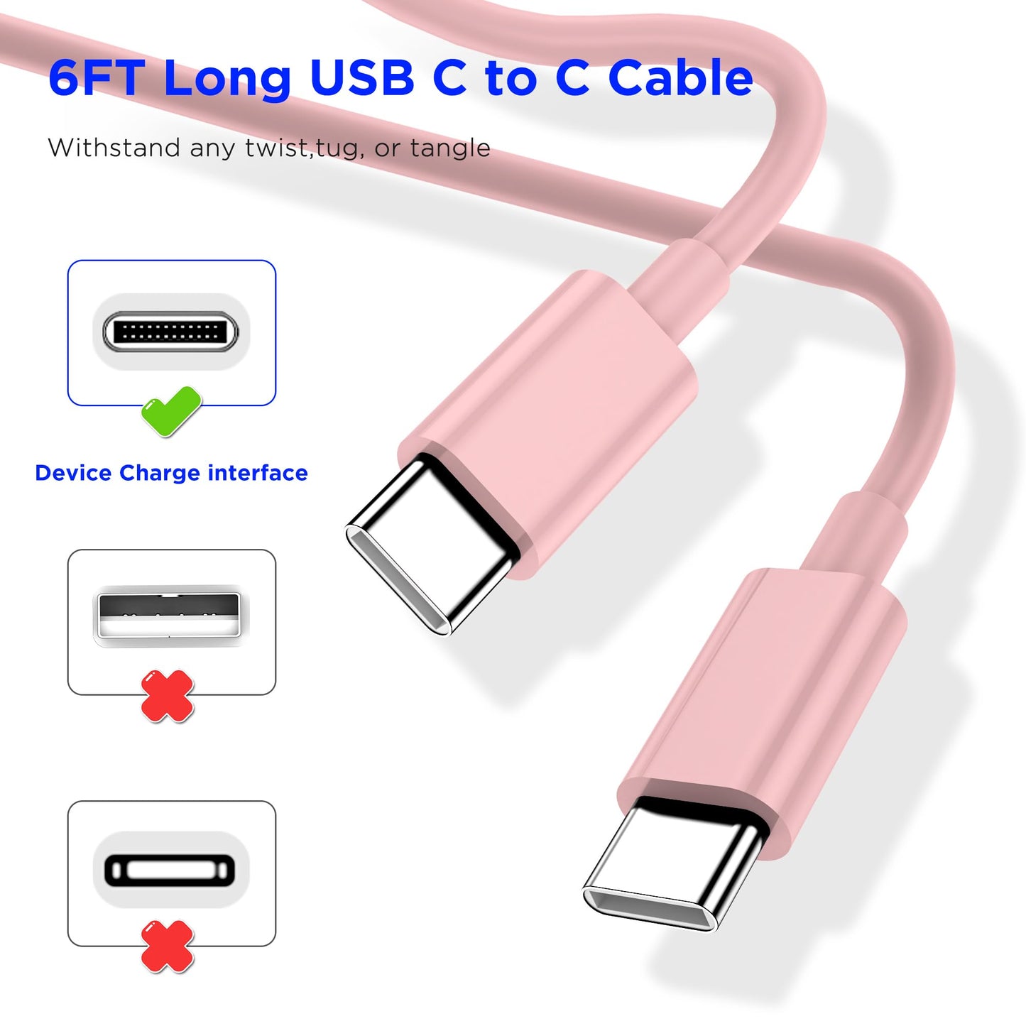 iPhone 17 16 15 Charger Fast Charging,2Pack 20W Apple iPad USB C Wall Charger Block with 6FT USB C to C Cable for iPhone 17/Pro/Pro Max/17 Air/ 16/16 Pro/16 Pro Max/15/Plus/Pro/Pro Max