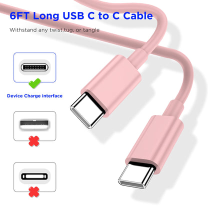 iPhone 17 16 15 Charger Fast Charging,2Pack 20W Apple iPad USB C Wall Charger Block with 6FT USB C to C Cable for iPhone 17/Pro/Pro Max/17 Air/ 16/16 Pro/16 Pro Max/15/Plus/Pro/Pro Max