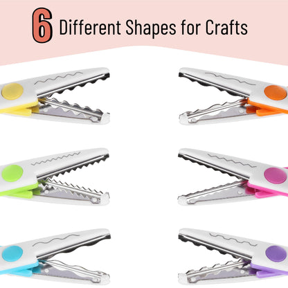 Mr. Pen- Craft Scissors Decorative Edge, 6 Pack, Bright Zig Zag Scissors