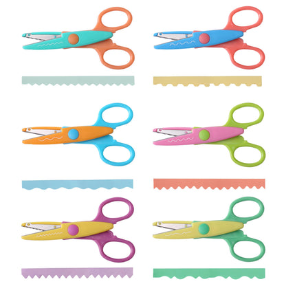 Mr. Pen- Craft Scissors Decorative Edge, 6 Pack, Bright Zig Zag Scissors