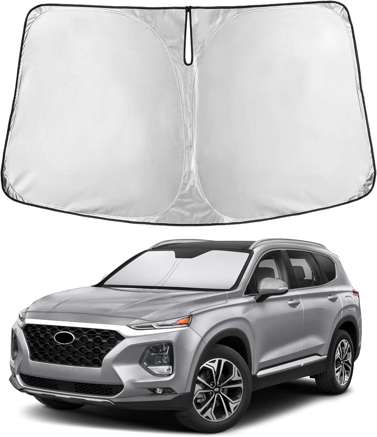 Econour Car Windshield Sun Shade, Front Window Sun Blocker for SUVs,Sedan