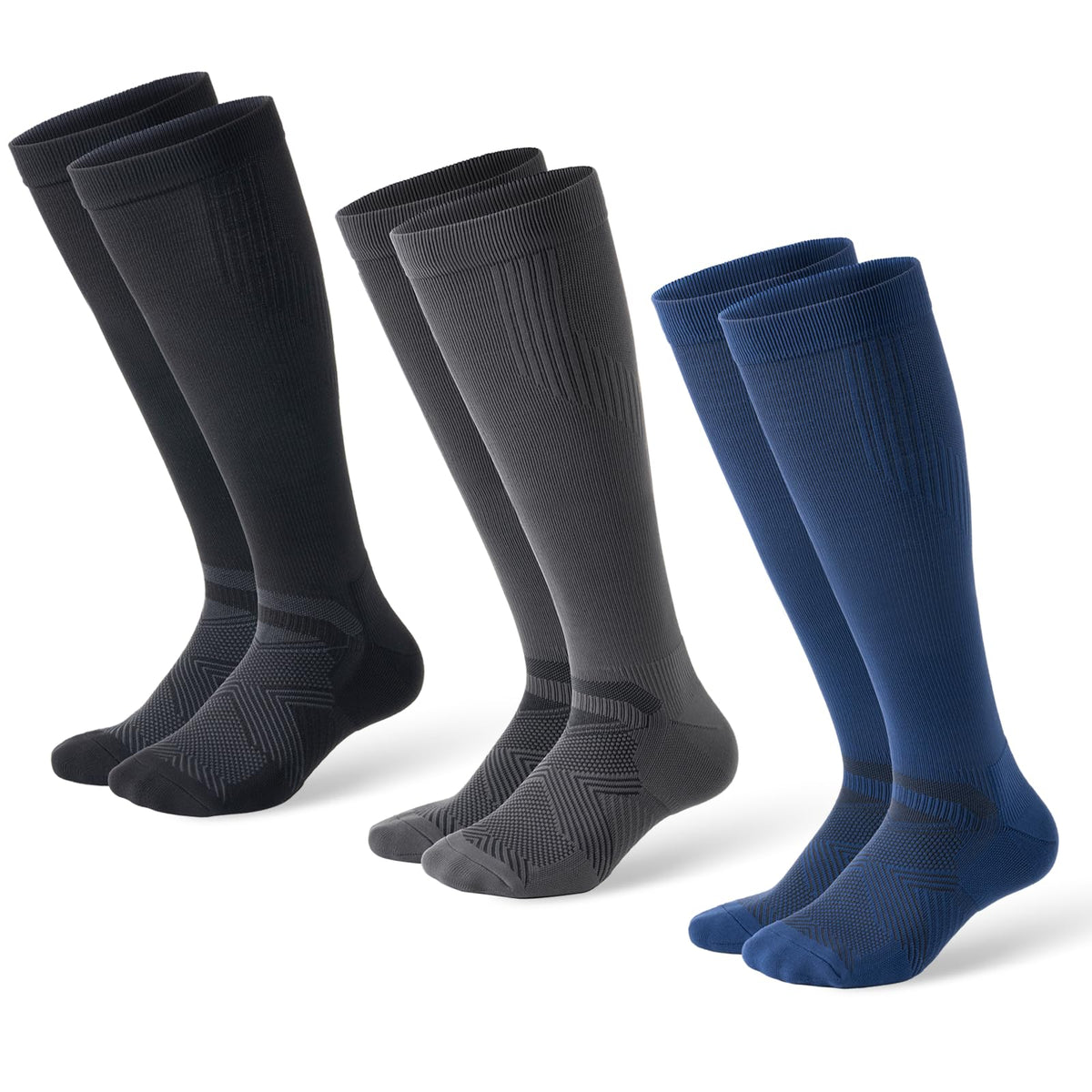 Compression Socks for Women and Men,15-20 mmHg Support(3 Pairs)