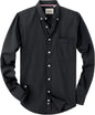 Alimens & Gentle Mens Solid Oxford Shirt Long Sleeve Dress Shirt Work Casual Button Down Shirts with Pocket