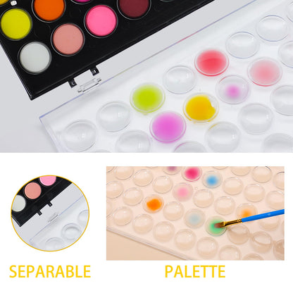 Artecho 48 Colors Watercolor Paint Set, 3 Brushes