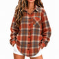Women Oversized Plaid Flannel Shirt Long Sleeve Button Down Casual Shirt