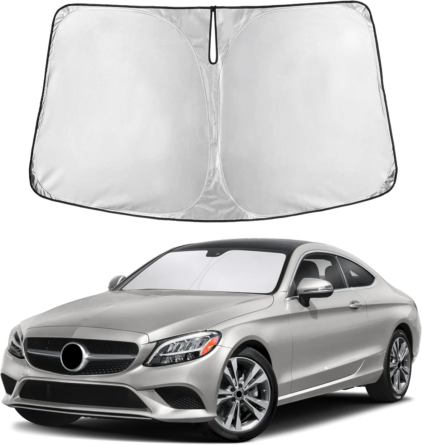 Autovir Windshield Sun Shade, 2017-2026 Tesla Model 3 & Y, 280T Visor Shade