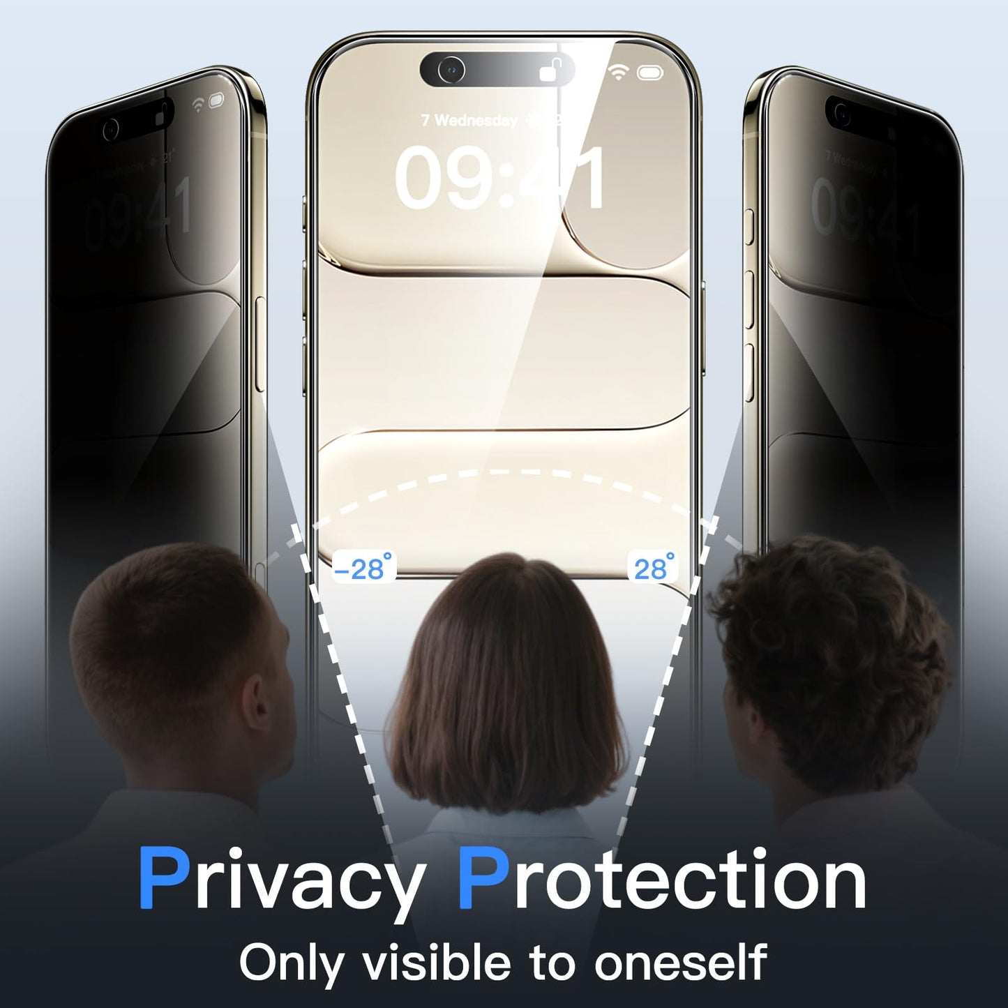 JETech Privacy Screen Protector for iPhone 17 Pro Max, 2-Pack