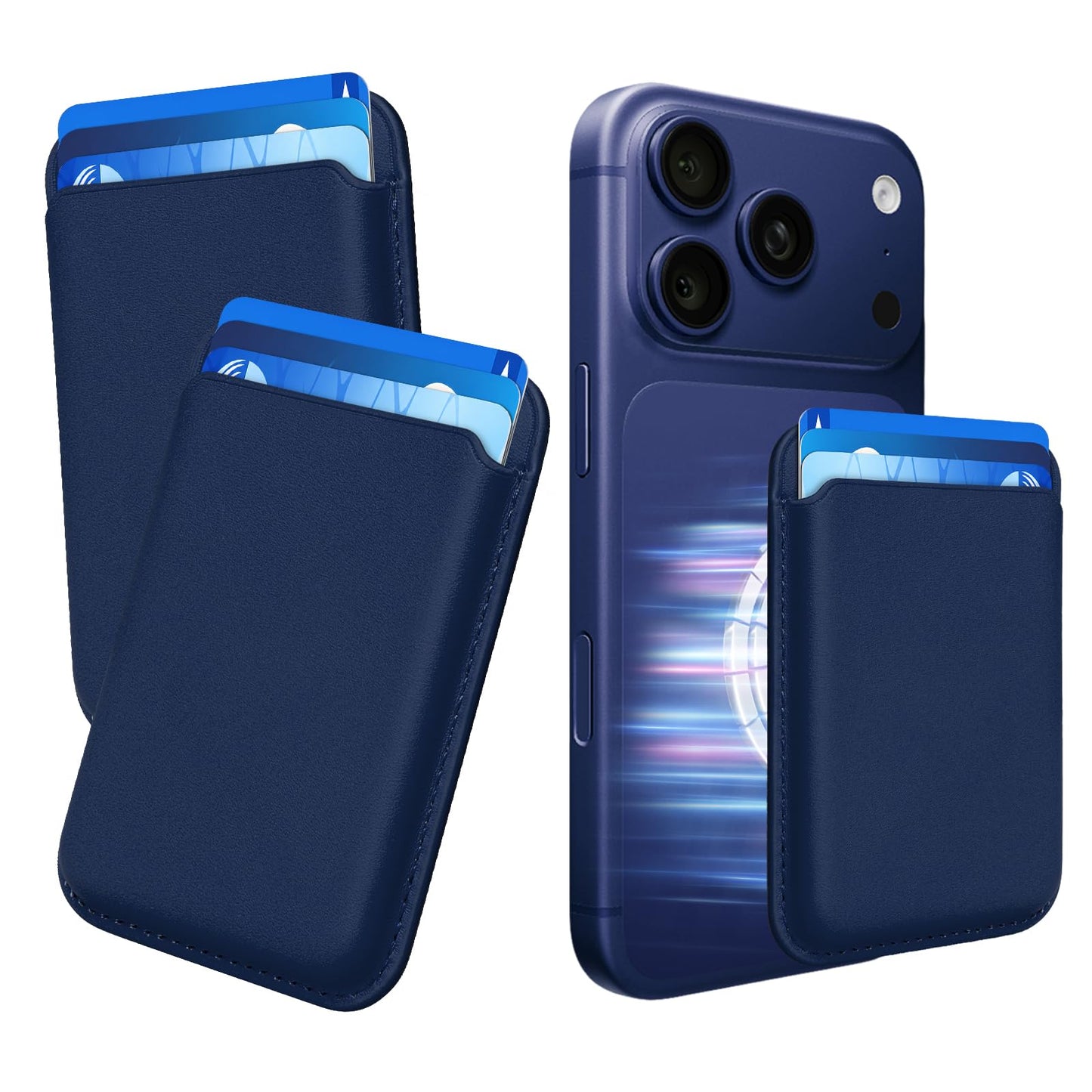 Magnetic Wallet Cell Phone Card Holder for Phone Case with Mag-Safe