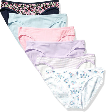 Amazon Essentials Women's Cotton Spandex Bikini Brief Underwear (Available in Plus Size)