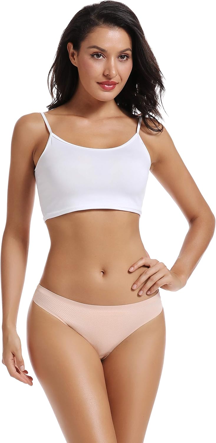 voenxe Seamless Women Underwear Thongs,No Show Ladies Workout Thong,5 Pack