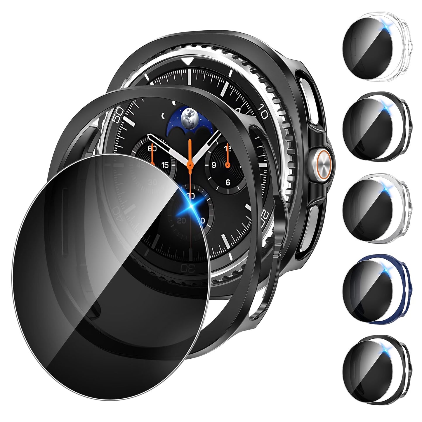 Tensea 5+5PCS for Samsung Galaxy Watch Ultra 47mm Screen Protector Case